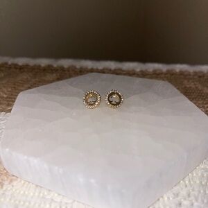 Kate Spade Gold Logo Earrings